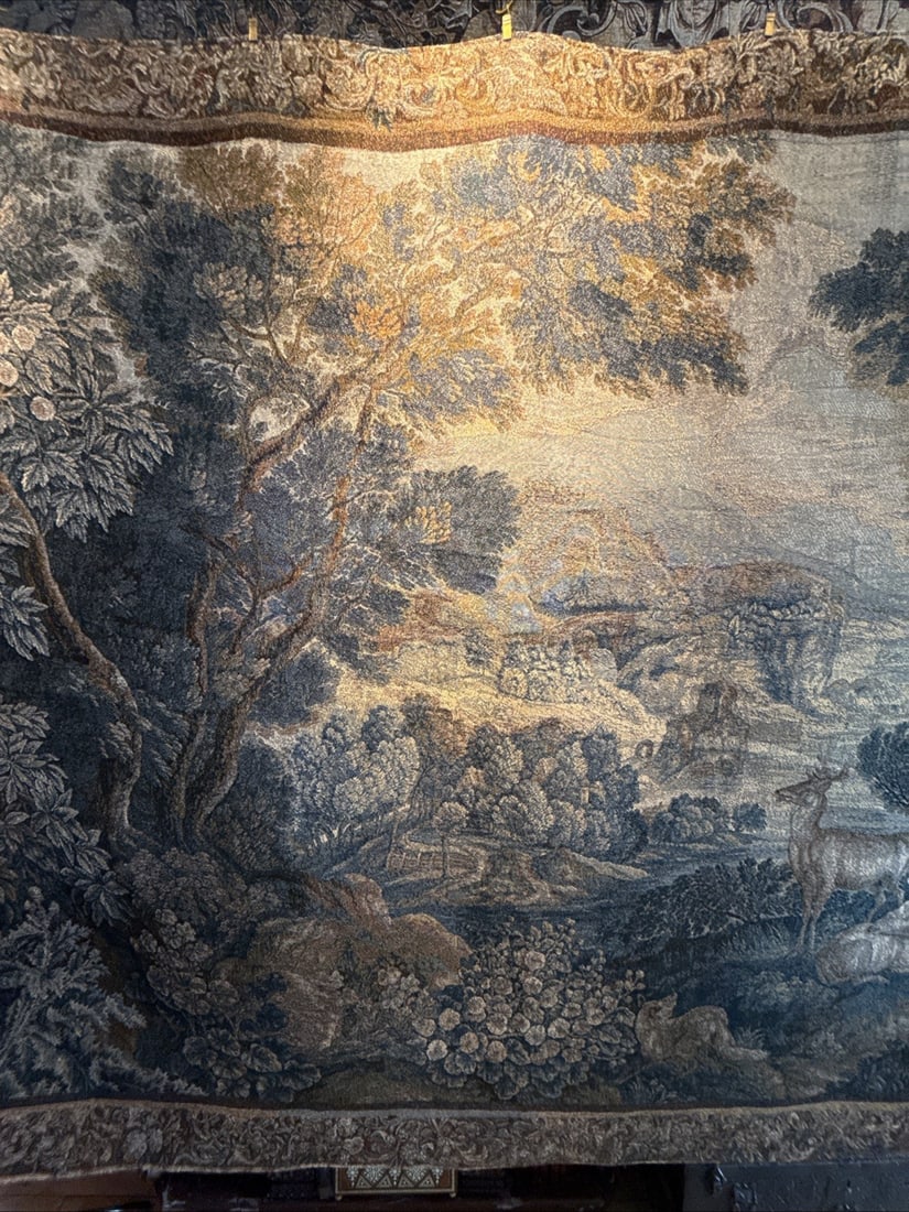18th Century Style French Verdure Wall Tapestry Woven Fabric Decor - 3
