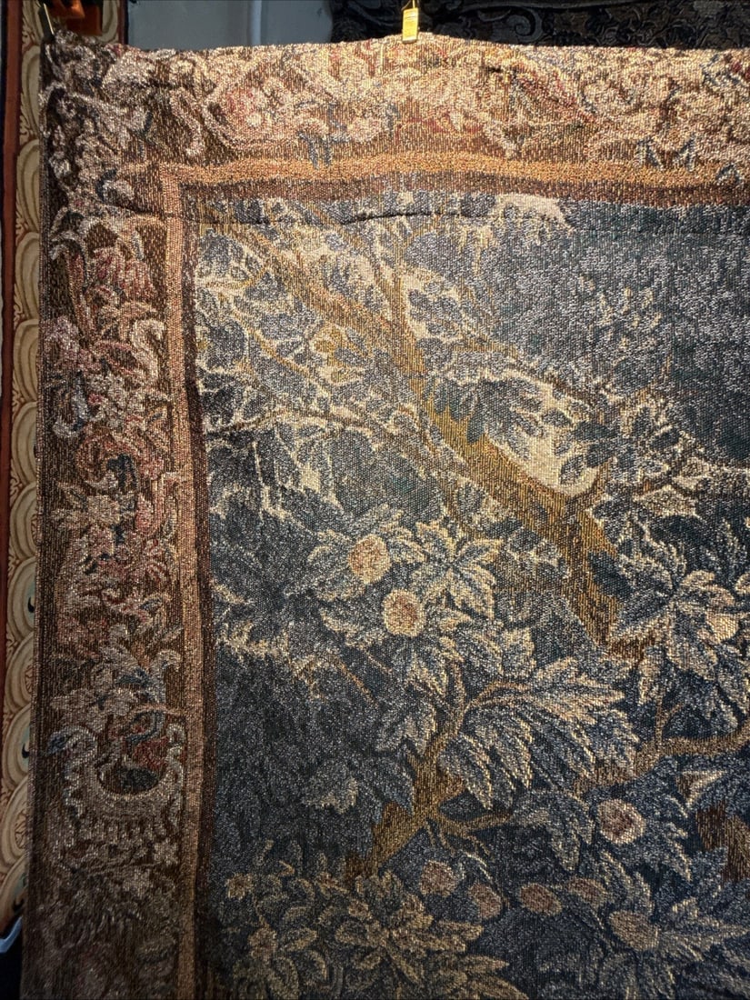 18th Century Style French Verdure Wall Tapestry Woven Fabric Decor - 5