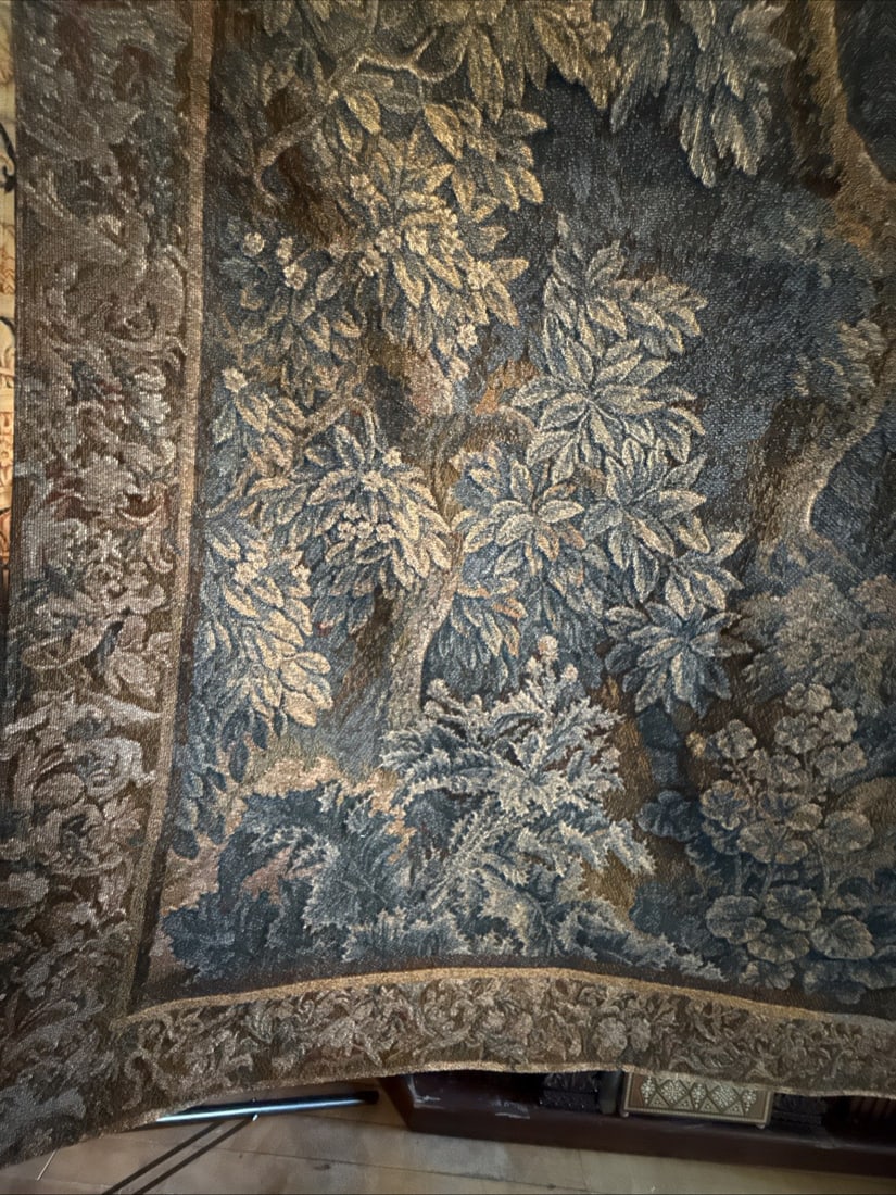 18th Century Style French Verdure Wall Tapestry Woven Fabric Decor - 6