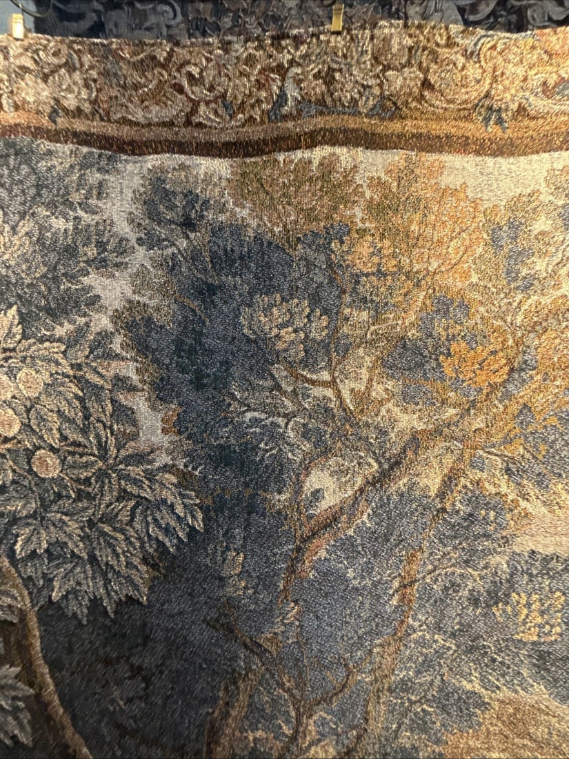 18th Century Style French Verdure Wall Tapestry Woven Fabric Decor - 7