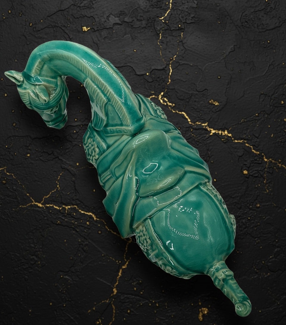 Sancai Glazed Horse Figurine Tang Dynasty Aesthetic Antique Finish Decor - 5