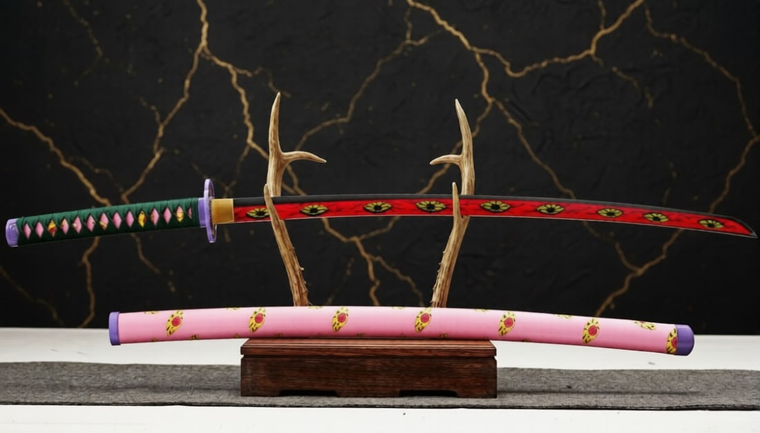 Hand-Forged 1060 Steel Anime Samurai Katana Sharp Demon Slayer Blade - 3