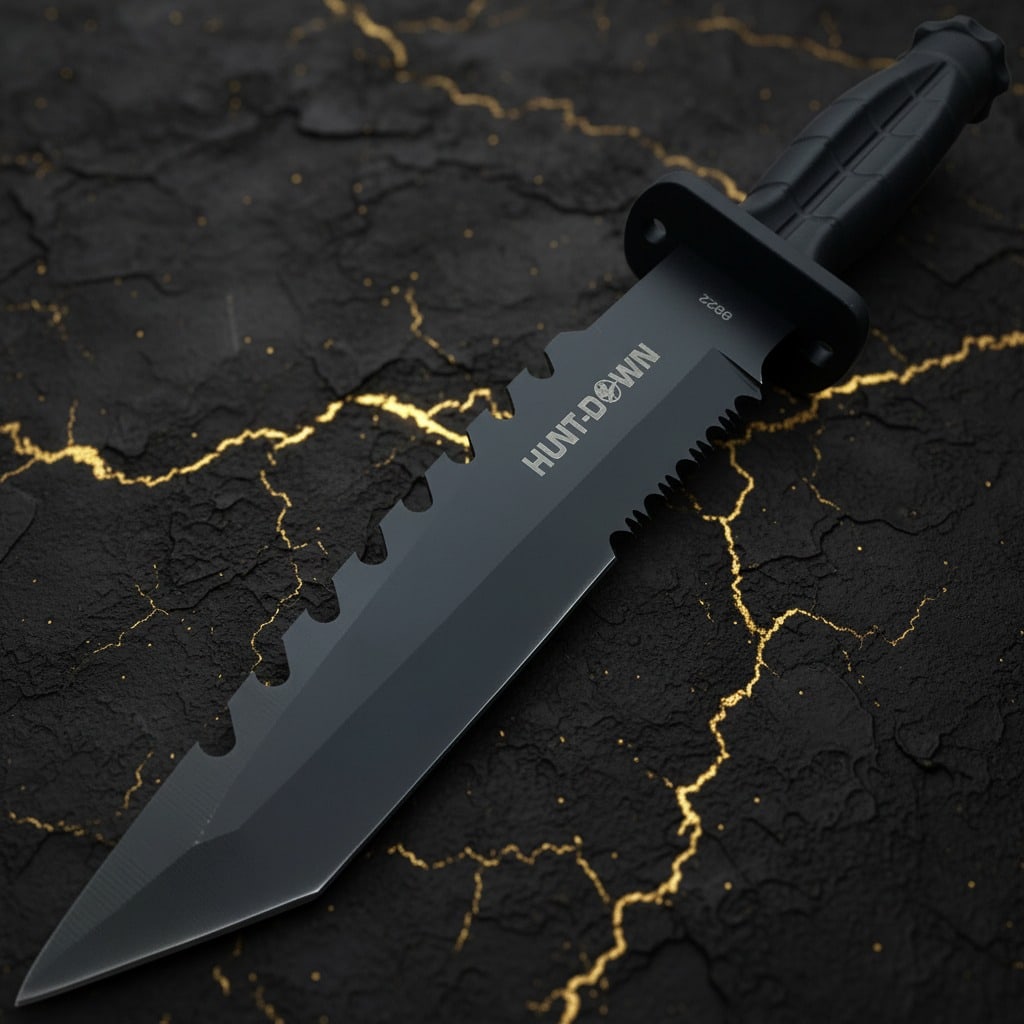 12" Fixed Blade Survival Bowie Knife Combat Tactical Tool with Sheath - 2
