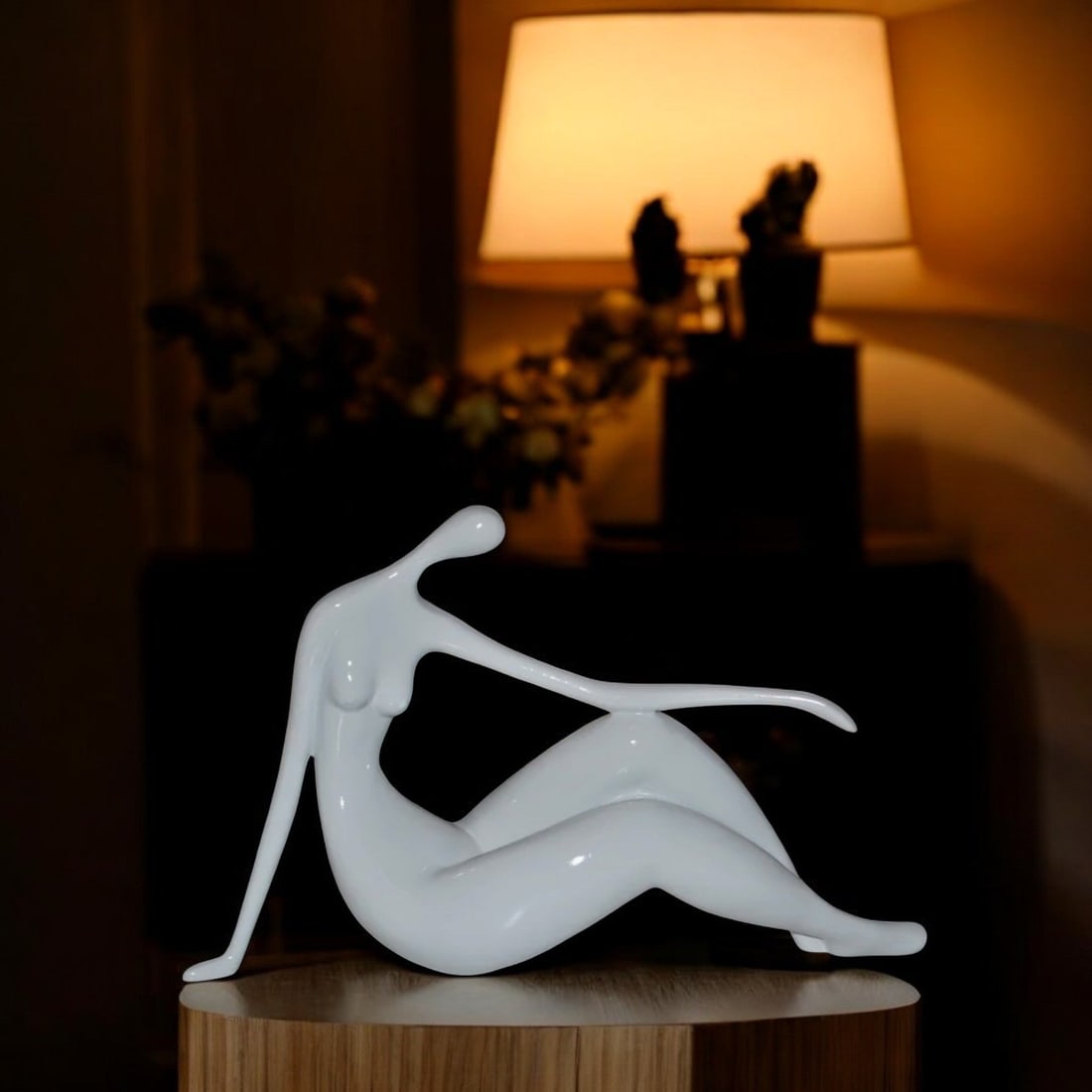 Modern Art Women on the Beach White Resin Statue - Size: 28"L x 8"W x 16"H.: Title:Modern Art Women on the Beach White Resin Statue - Size: 28"L x 8"W x 16"H. Description:Our Modern Art White Women on the Beach Resin Statue brings a touch of elegance and tranquility to your