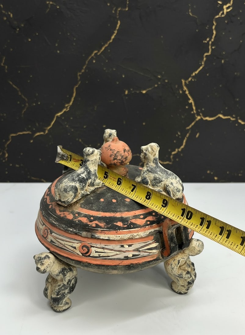 Antique Style Chinese Ceramic Three-Legged Ding Vessel Tripod Cauldron - 8