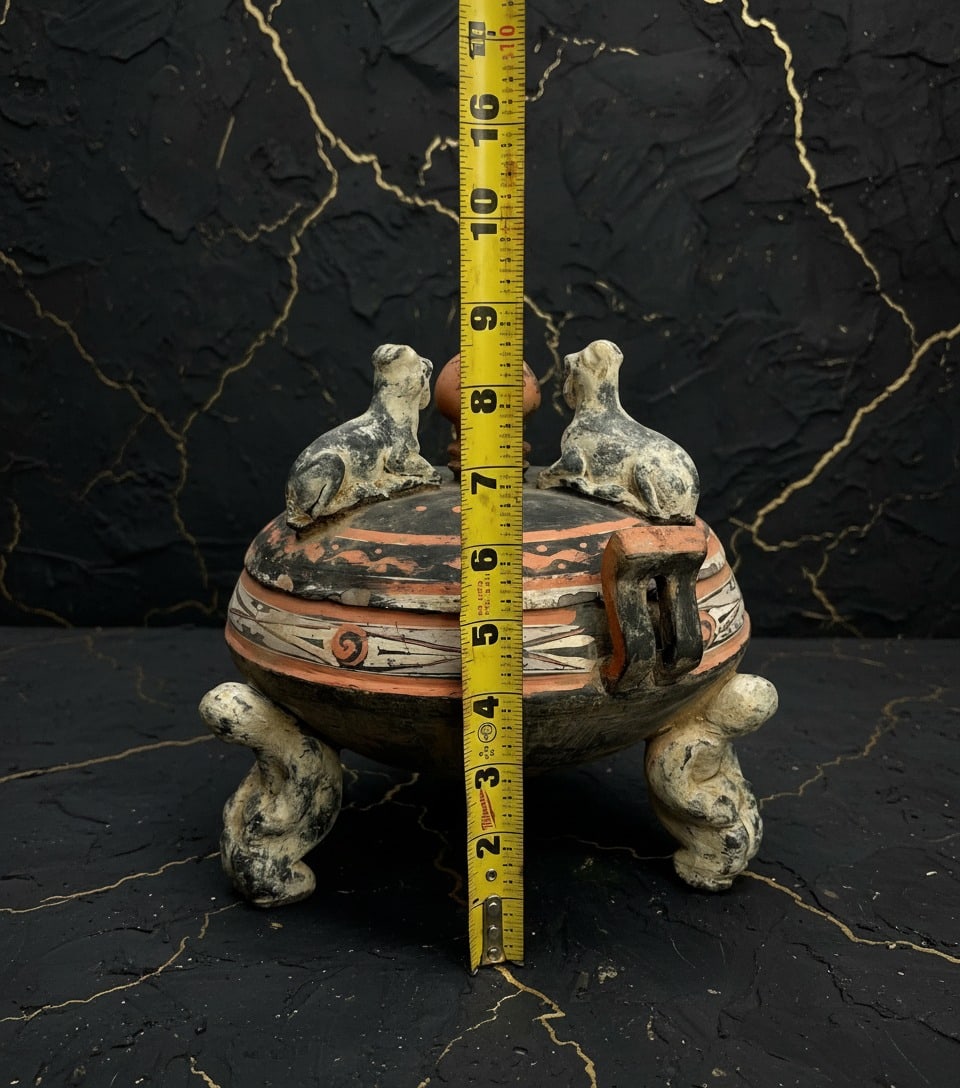 Antique Style Chinese Ceramic Three-Legged Ding Vessel Tripod Cauldron - 9