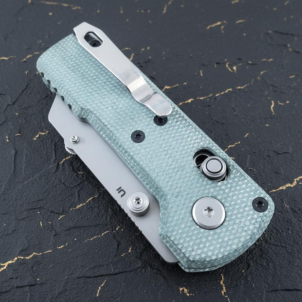 Green Micarta Oknife Otacle U1 Folding Knife with Quick Change Replaceable Blade - 8