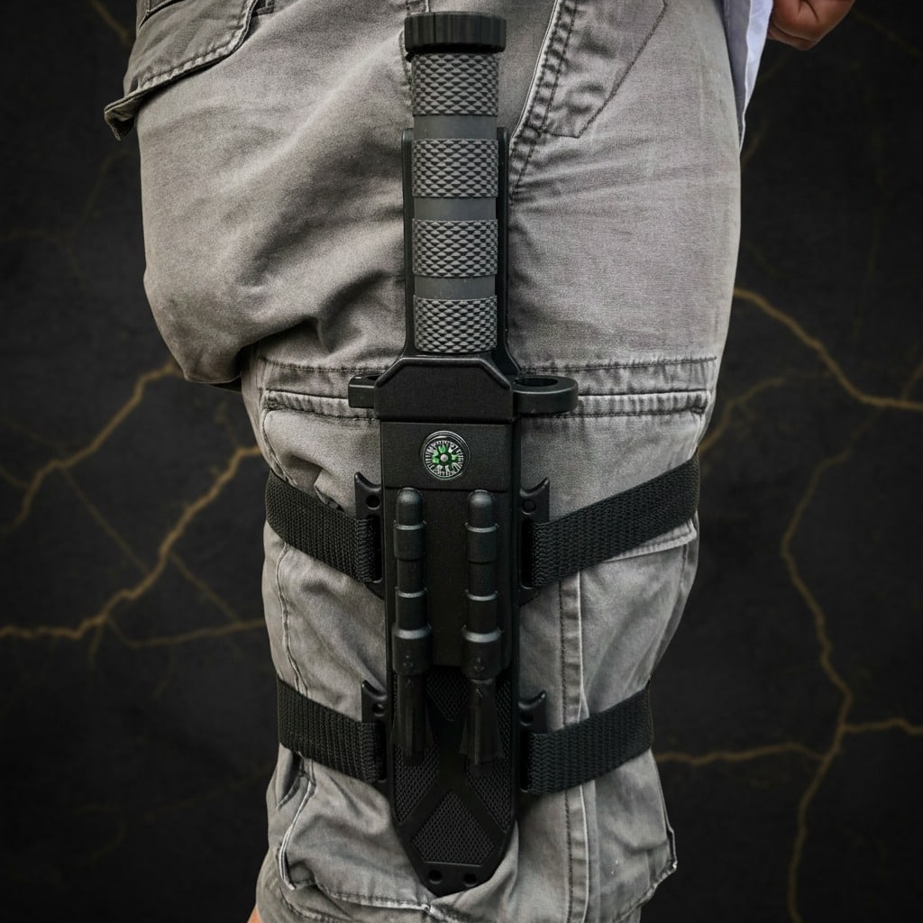 12.5" Fixed Blade Survival Knife Tactical Hunting Gear w/ Fire Starter - 5