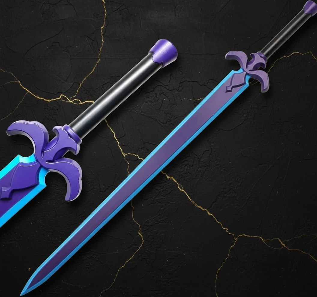 SAO Night Sky & Blue Rose Foam Swords Set PU Cosplay Prop Anime Weapon - 2