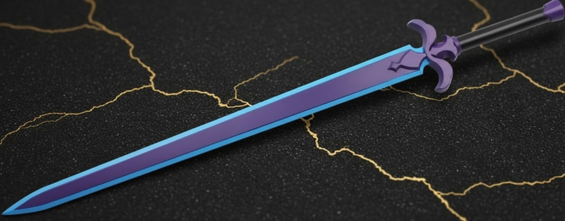 SAO Night Sky & Blue Rose Foam Swords Set PU Cosplay Prop Anime Weapon - 3
