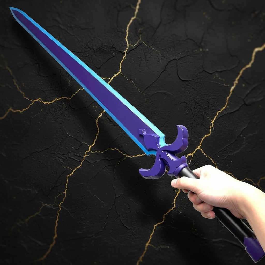 SAO Night Sky & Blue Rose Foam Swords Set PU Cosplay Prop Anime Weapon - 4