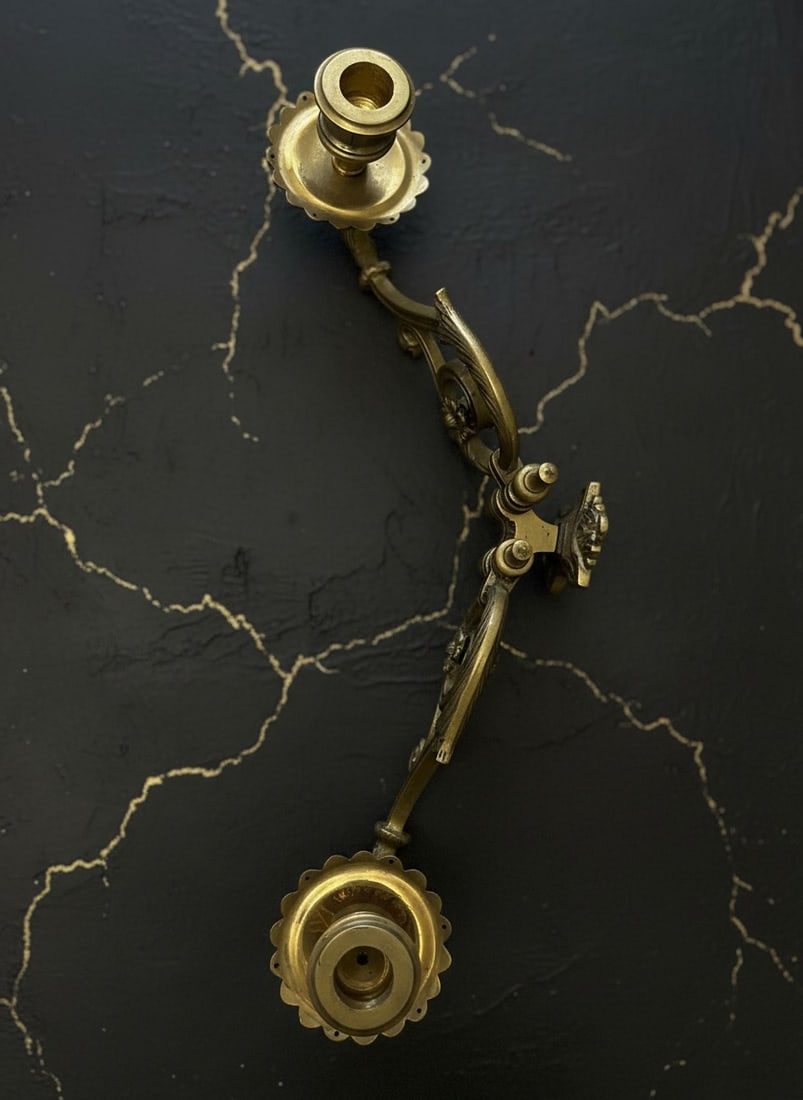 Handcrafted Solid Brass Wall Sconce Vintage Style Light Fixture Made in USA - 6