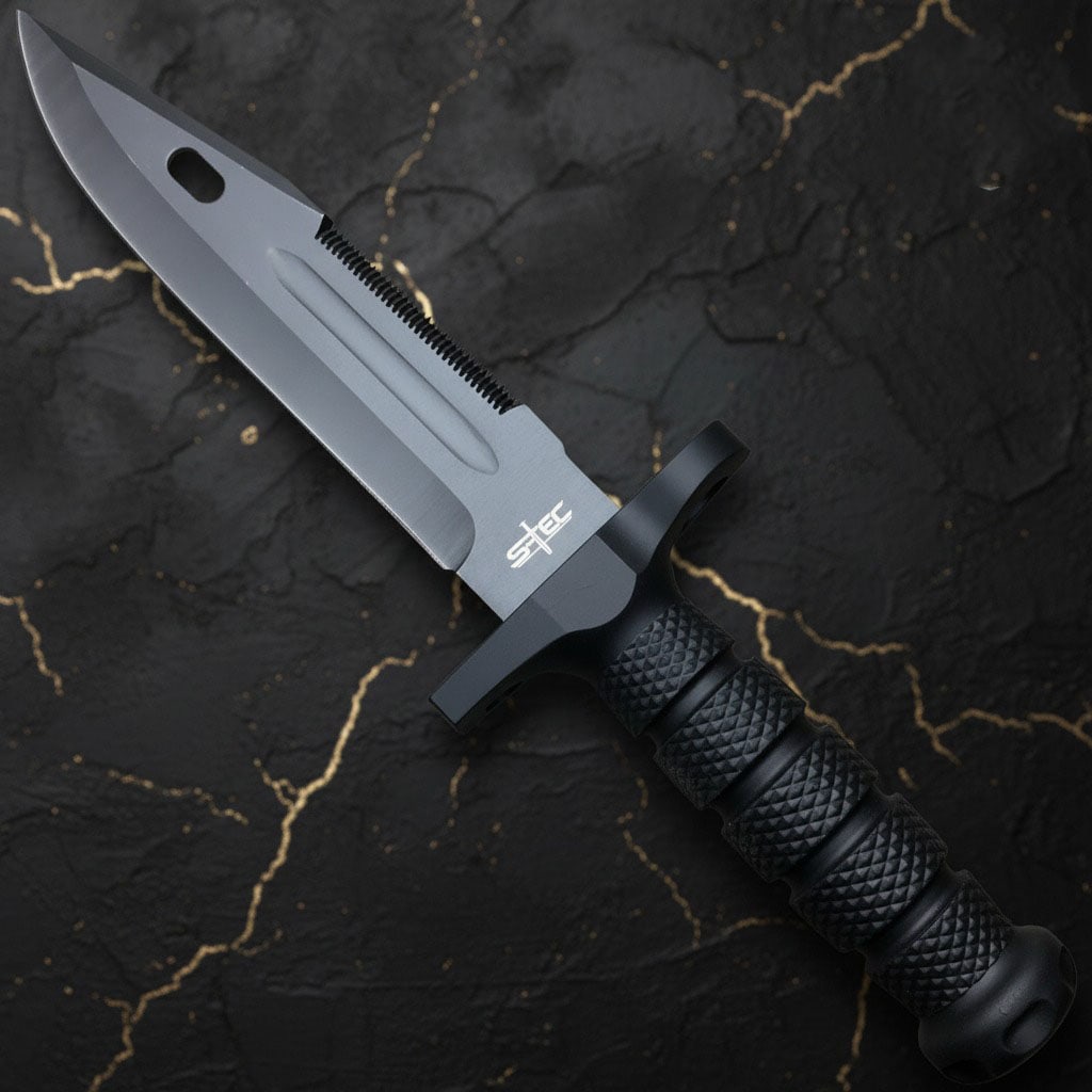 12.5" Fixed Blade Survival Bowie Knife Tactical Hunting Gear with Sheath - 2