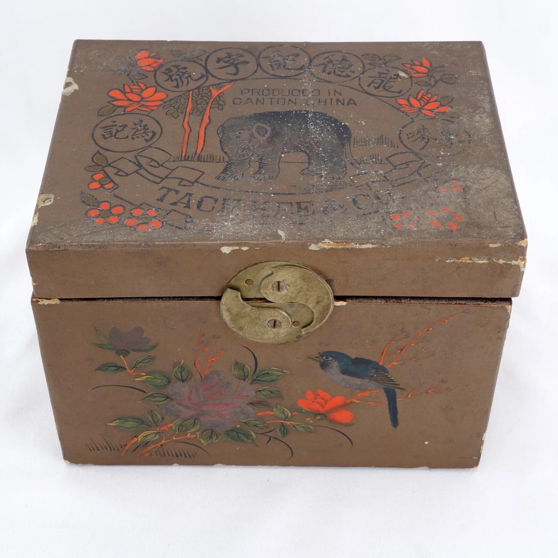 Chinese Canton TACH HEE Tea Caddy c 1920 (1 of 11)