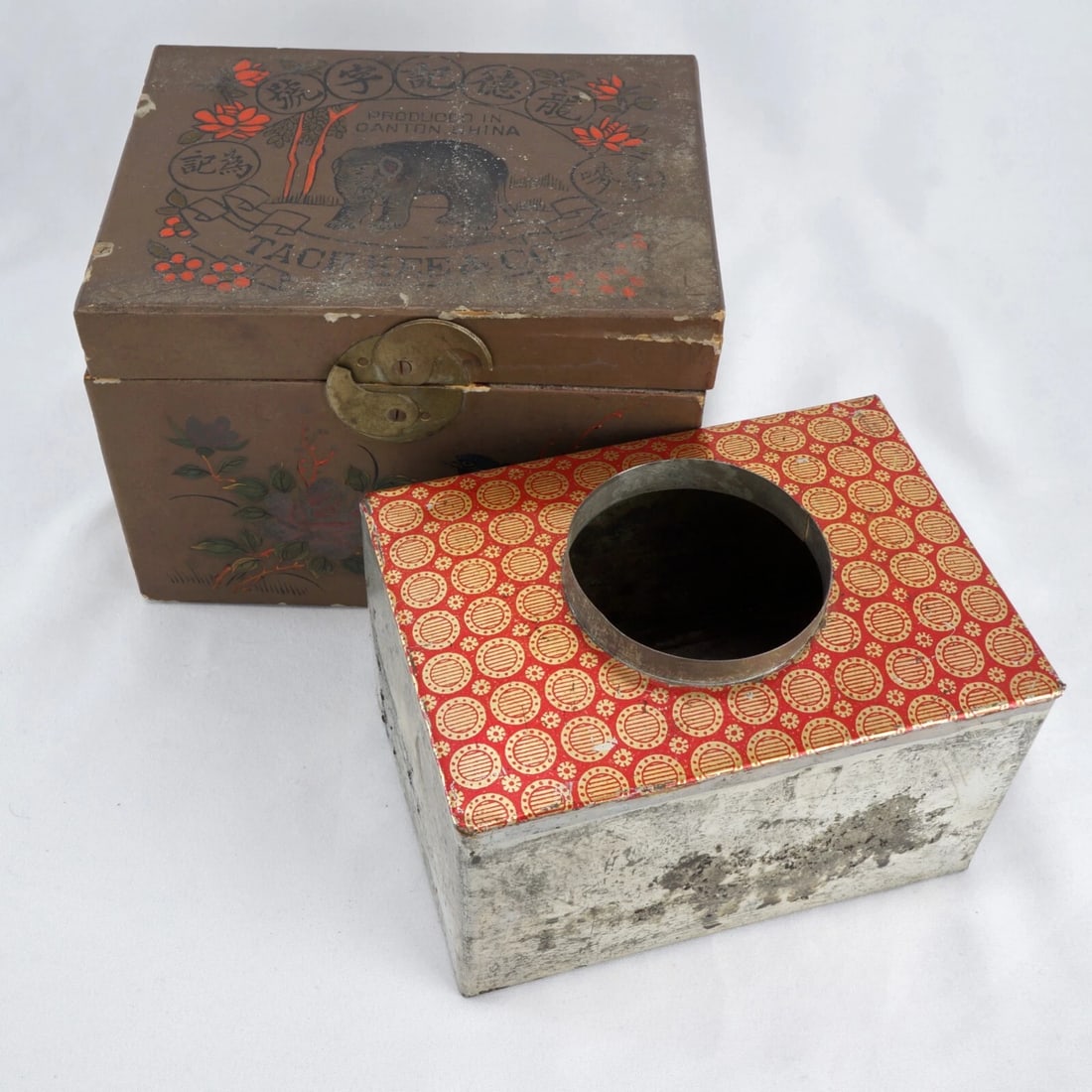 Chinese Canton TACH HEE Tea Caddy c 1920 - 4