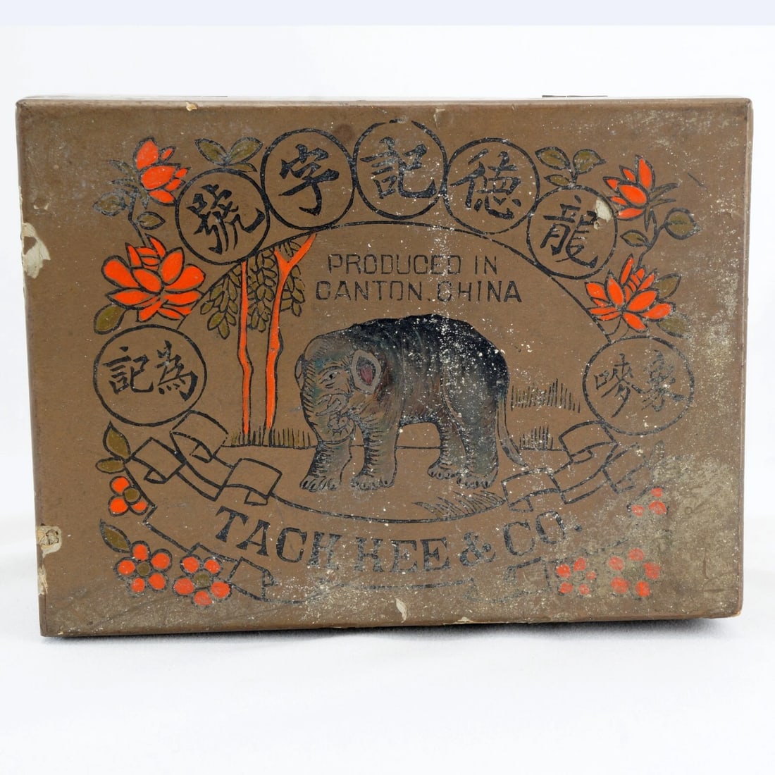 Chinese Canton TACH HEE Tea Caddy c 1920 - 7
