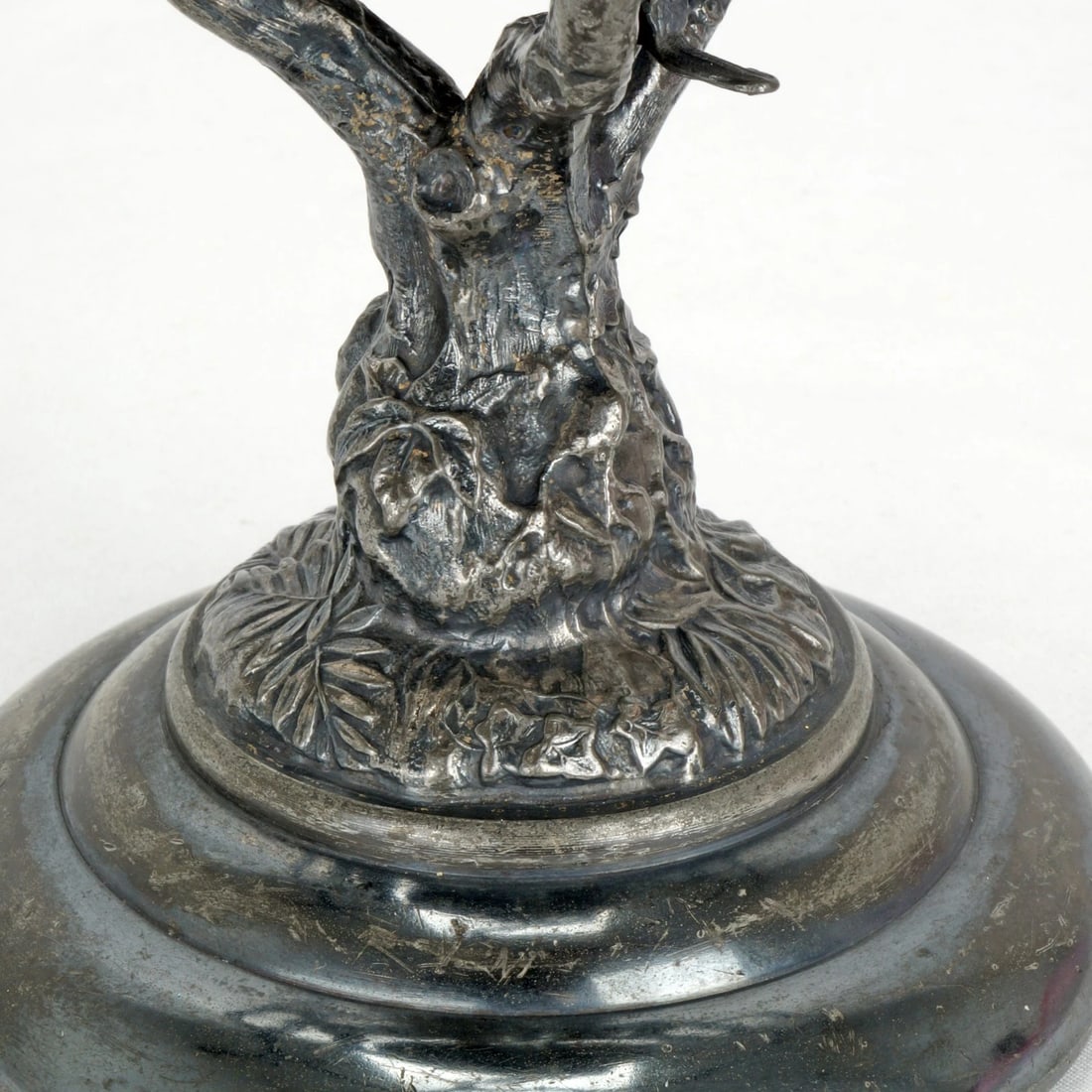 19th C Silverplate Stand w/ Glass Bowl - 6