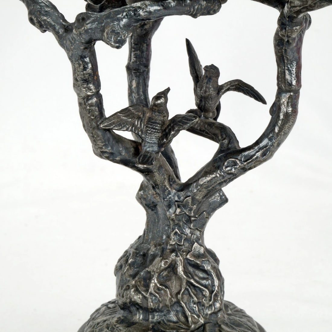 19th C Silverplate Stand w/ Glass Bowl - 7