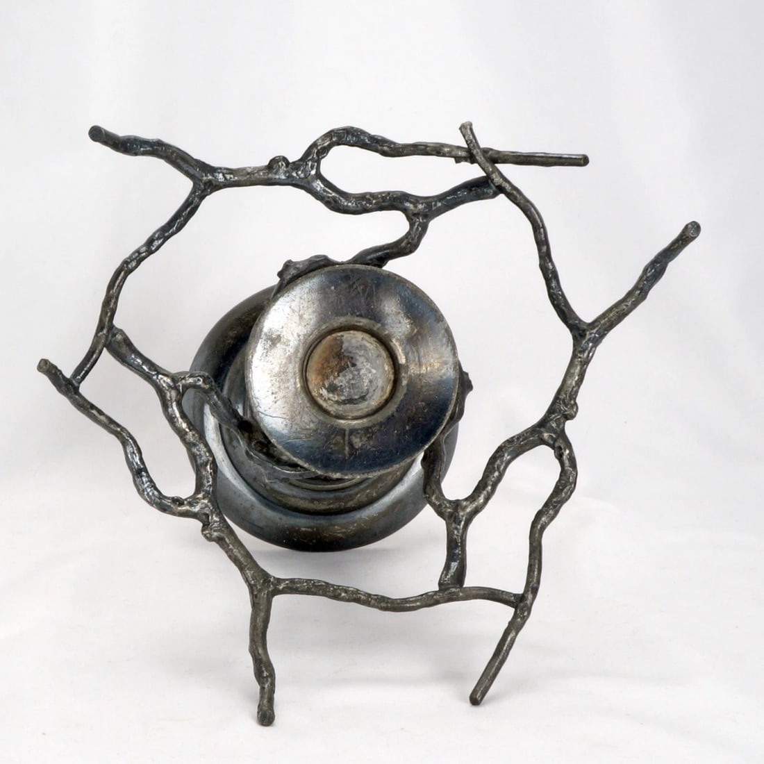 19th C Silverplate Stand w/ Glass Bowl - 8