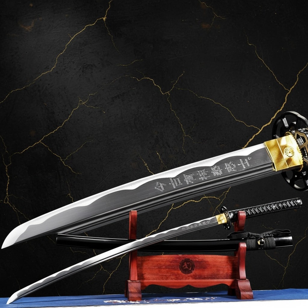 Hand Forged 1060 Carbon Steel Full Tang Sharp Japanese Samurai Katana Sword (1 of 8)