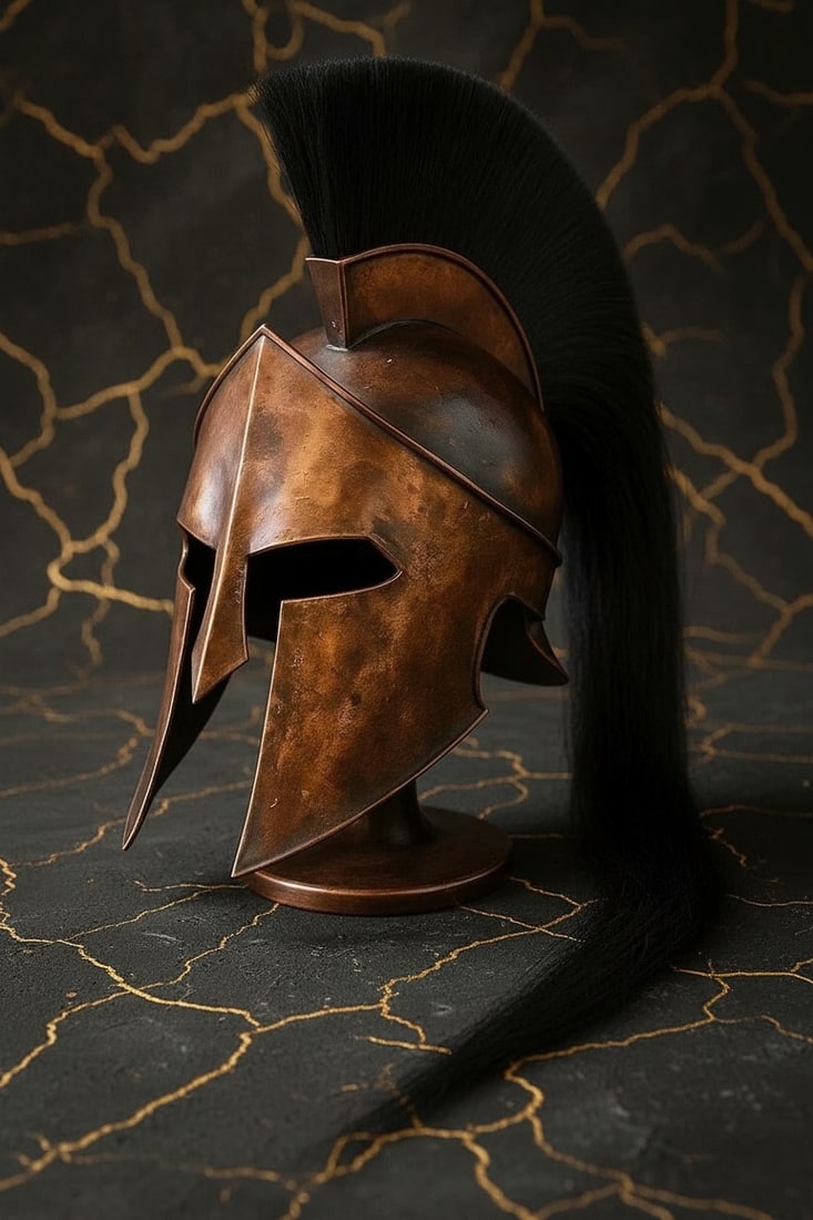 Handcrafted Corinthian Spartan Helmet Ancient Greek Warrior Armor Replica (1 of 5)