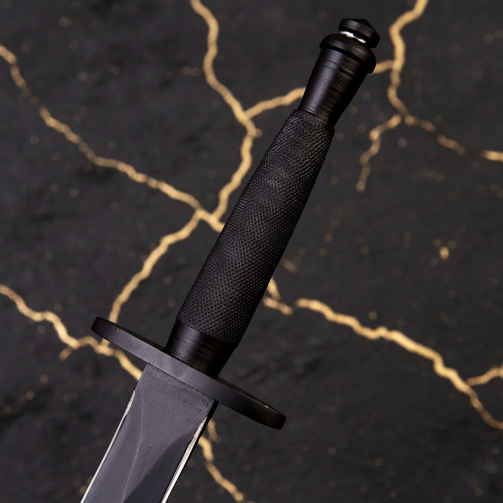 WW2 Era Combat Dagger Double-Edged Military Fighting Knife with Sheath (1 of 3)