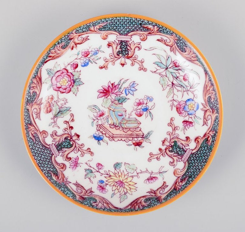 Rorstrand, Sweden. A set of five 'Formosa' coffee cups with saucers in faience. Approx. 1900. - 6