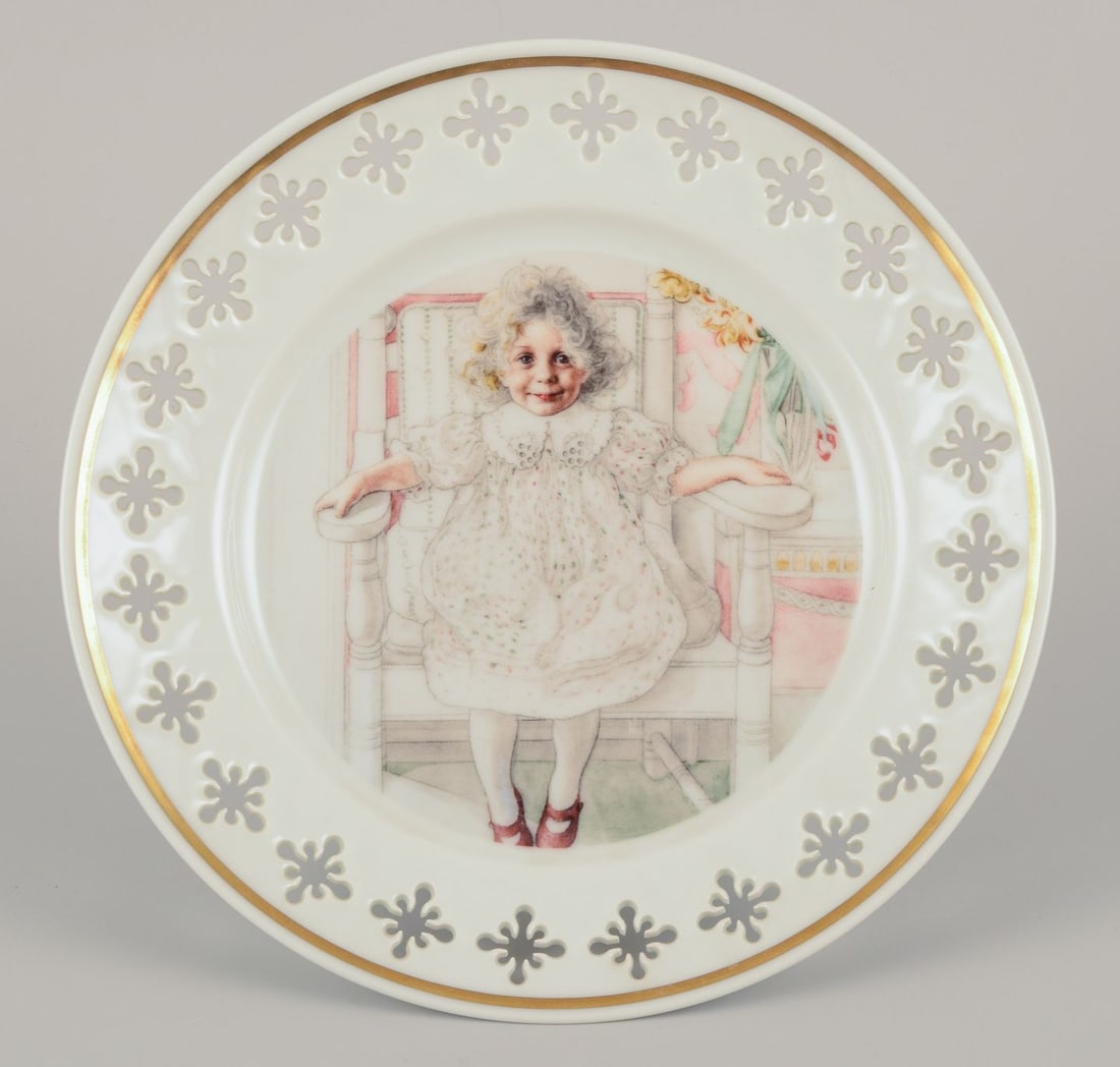 Bing & Grøndahll, Denmark. Set of six porcelain plates with motifs from Carl Larsson's - 4