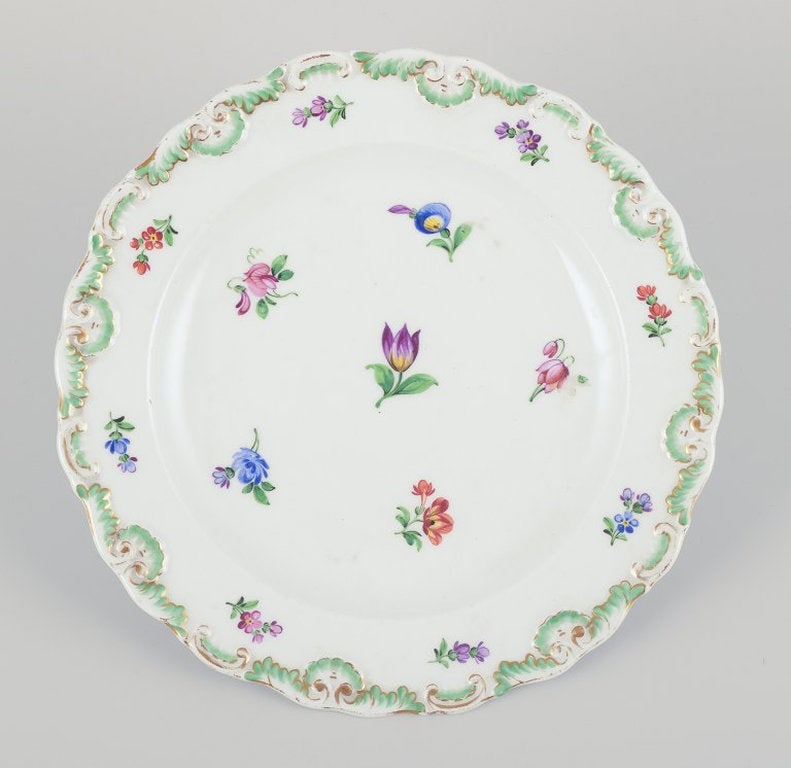 Meissen, Germany. A set of four antique porcelain plates. 19th century. - 3