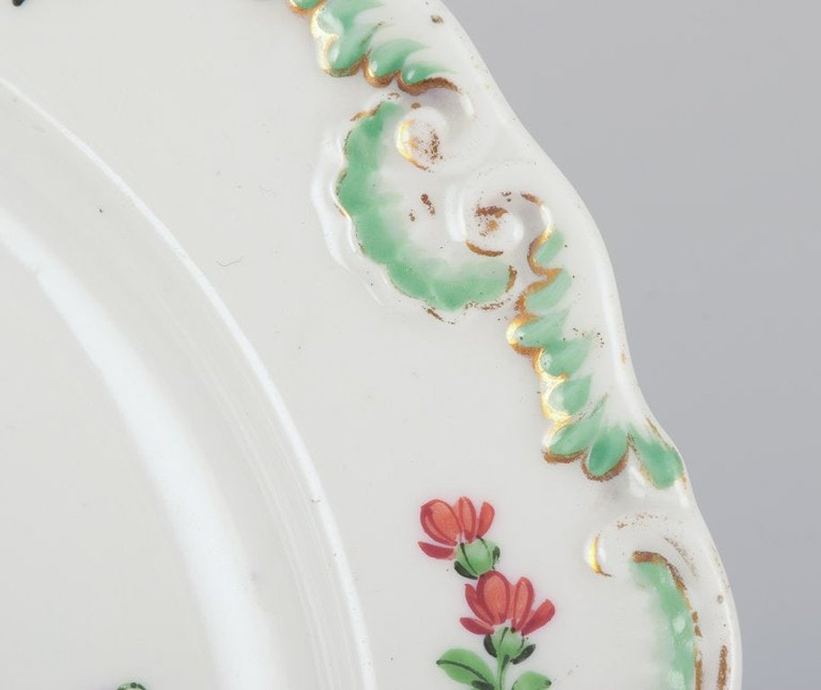 Meissen, Germany. A set of four antique porcelain plates. 19th century. - 5
