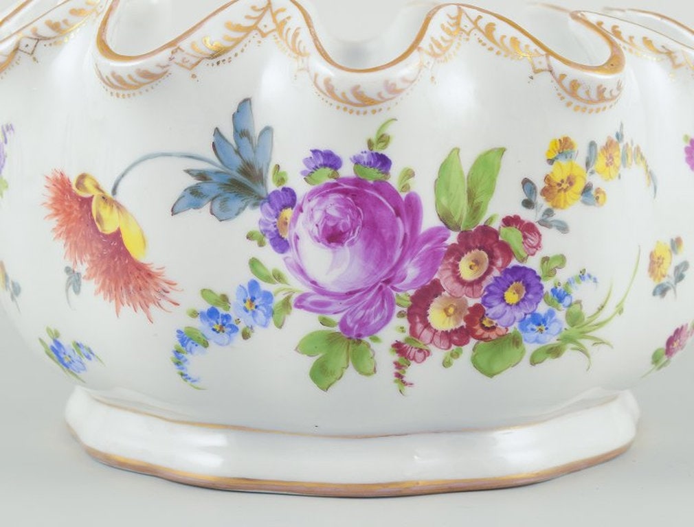 Richard Klemm, Dresden, Germany. Glass cooler (monteith) of porcelain. Circa 1930s. - 3