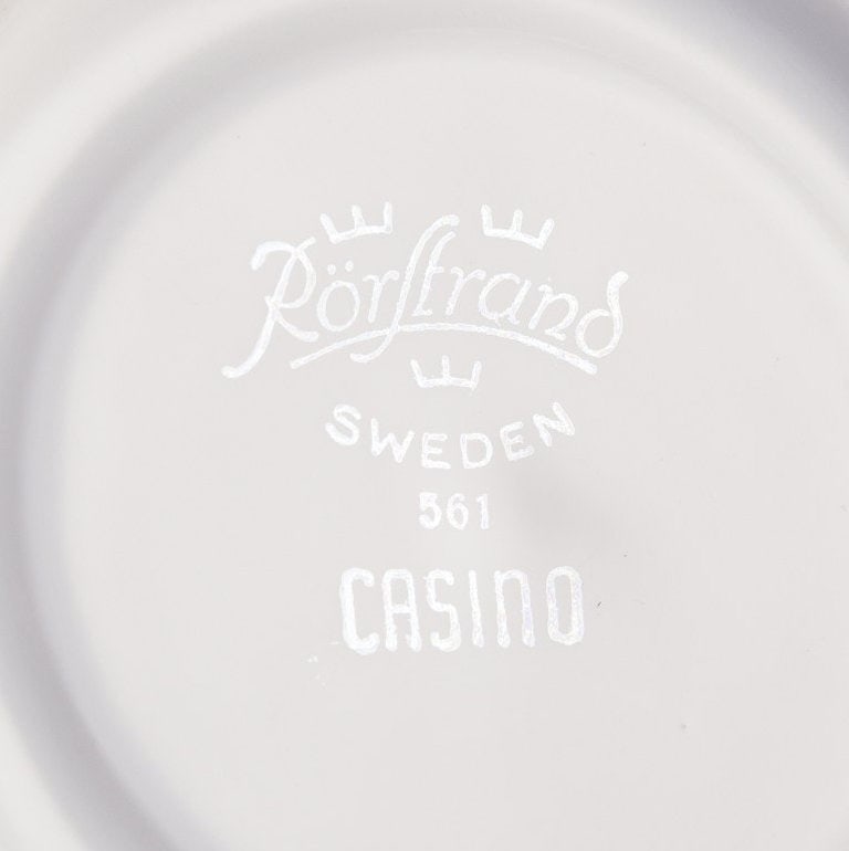 Gunnar Nylund for Rorstrand, Sweden. A set of five 'Casino' porcelain coffee cups with saucers. - 8