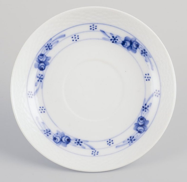 Early Royal Copenhagen Rosenknop / Blå Rose. Coffee set for three persons in hand-painted - 5