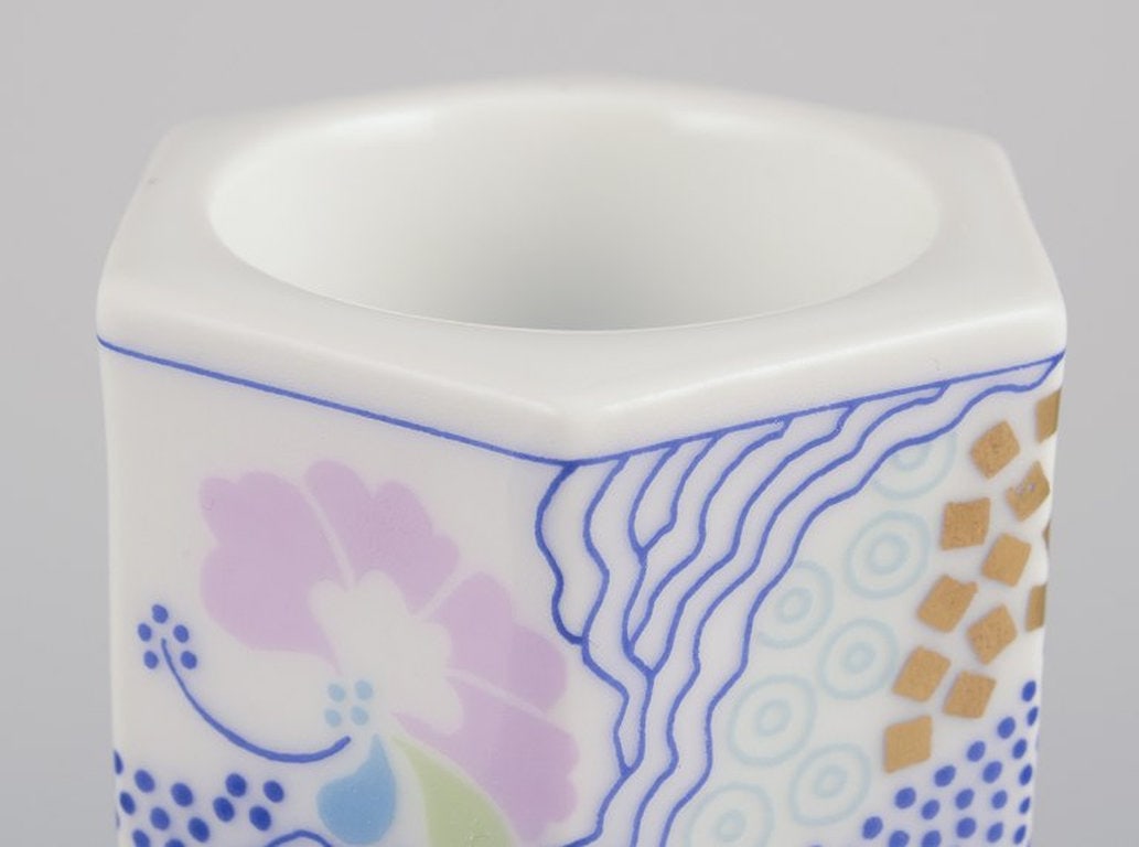 Anne Grete Halling-Koch for Bing & Grøndahll, Denmark. Set of three porcelain candlesticks. - 3