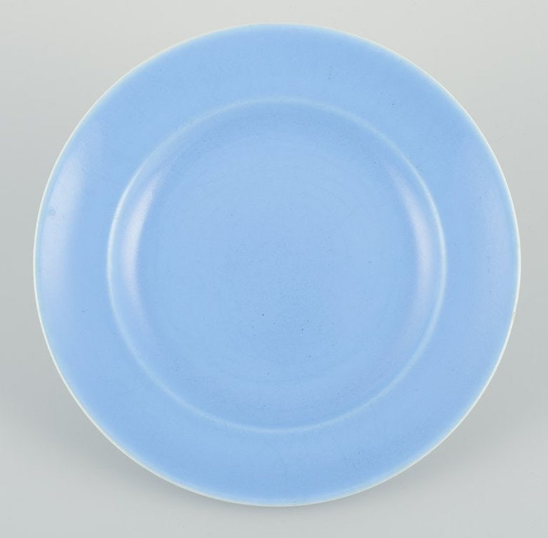 Aluminia, Denmark. Eight 'Confetti' plates in glazed earthenware. Different colours. Mid 20th - 5