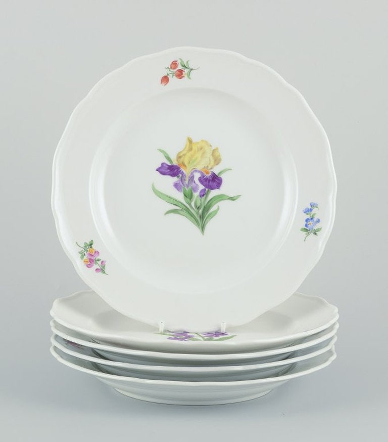 Meissen, Germany. A set of five porcelain dinner plates. Early 20th century (1 of 9)