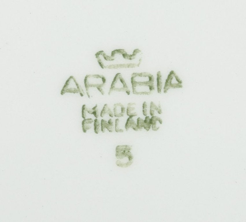 Raija Uosikkinen for Arabia, Finland. A set of five 'Ali' coffee cups with saucers, sugar bowl and - 8