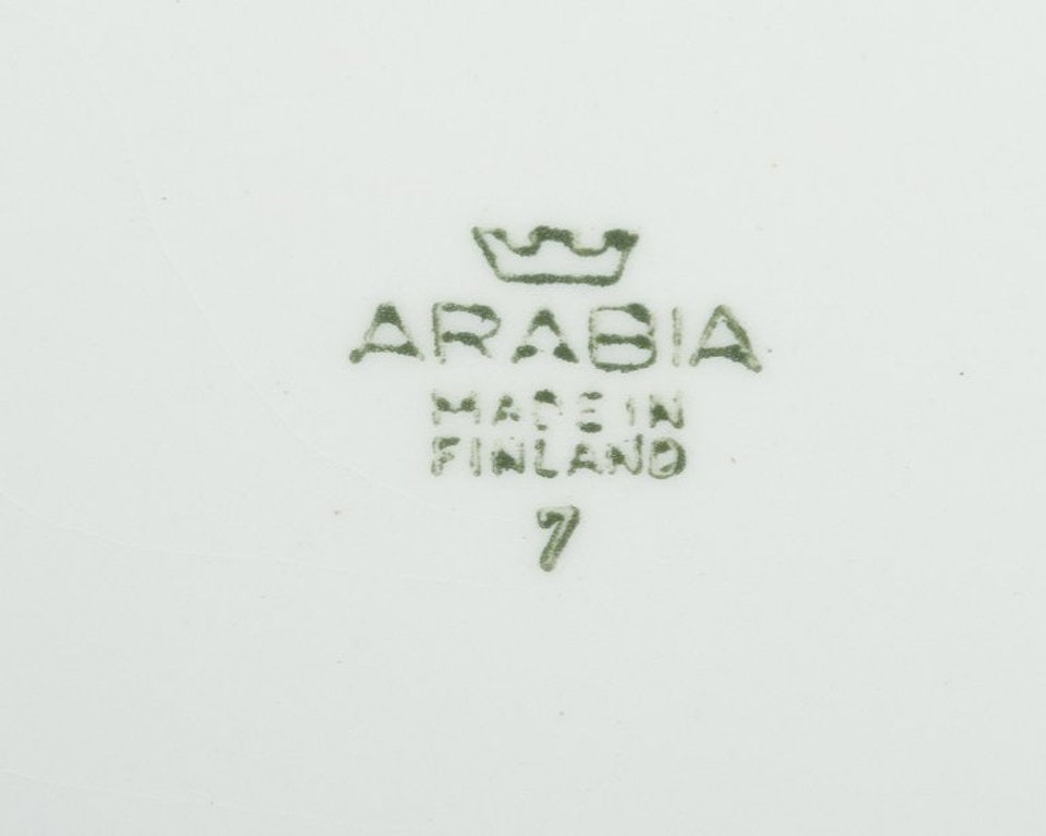 Raija Uosikkinen for Arabia, Finland. A set of twelve 'Ali' faience plates. Circa 1960. - 5