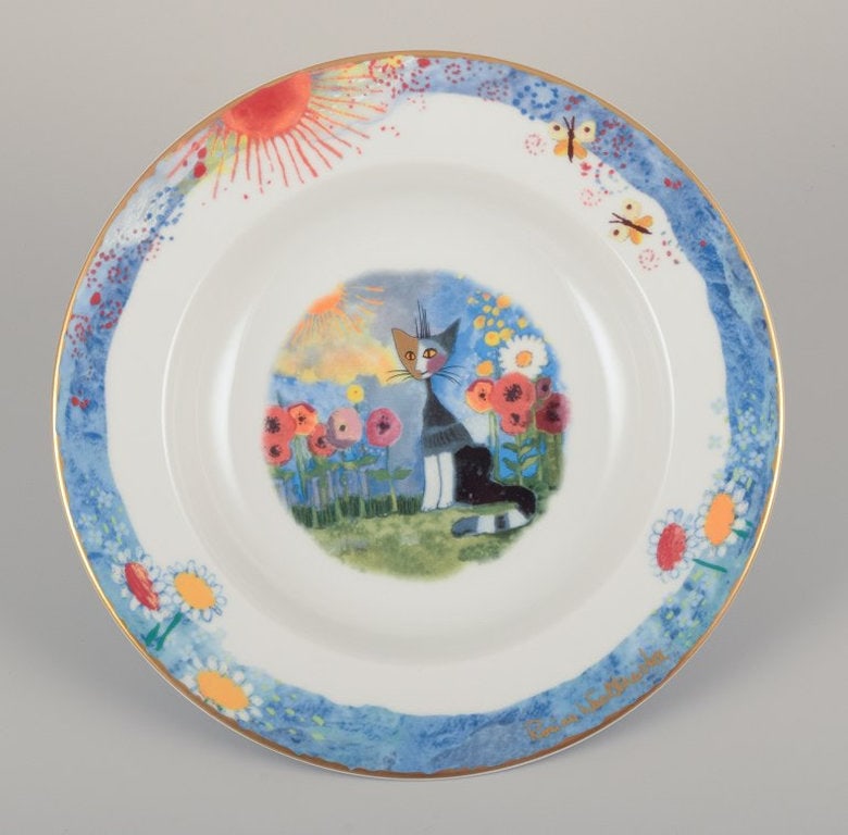 Rosina Wachtmeister for Goebel, Germany. Six soup plates with cat motifs. Late 20th century. - 2
