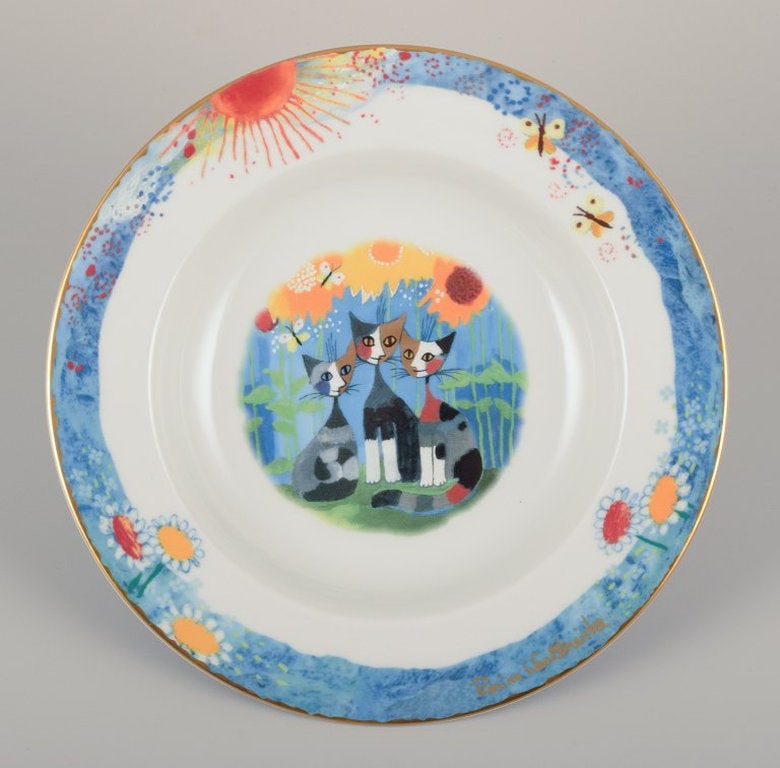 Rosina Wachtmeister for Goebel, Germany. Six soup plates with cat motifs. Late 20th century. - 3