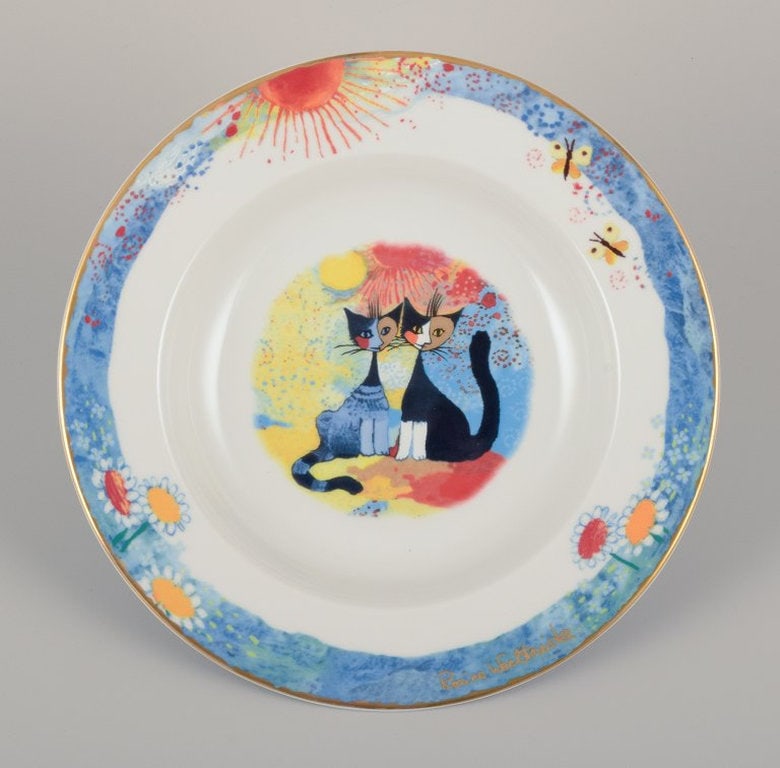 Rosina Wachtmeister for Goebel, Germany. Six soup plates with cat motifs. Late 20th century. - 7