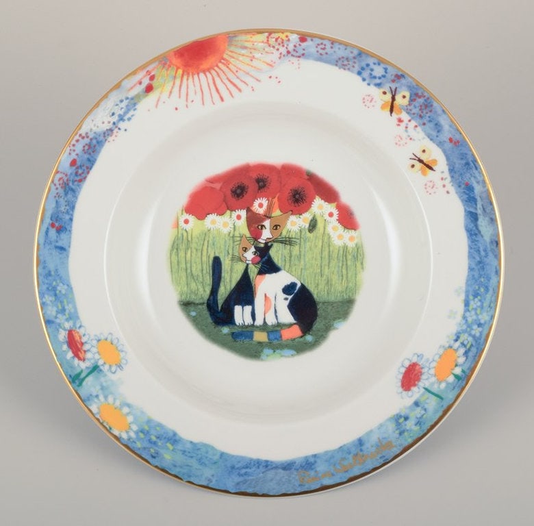 Rosina Wachtmeister for Goebel, Germany. Six soup plates with cat motifs. Late 20th century. - 7