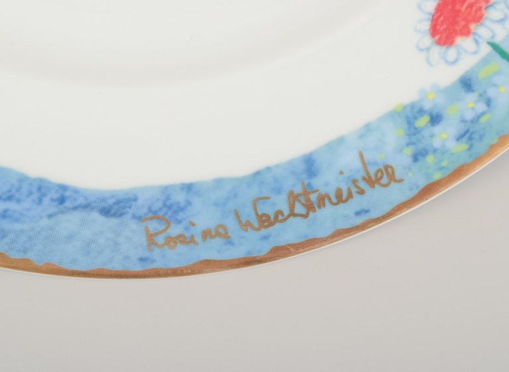 Rosina Wachtmeister for Goebel, Germany. Six dinner plates with cat motifs. Late 20th century. - 8