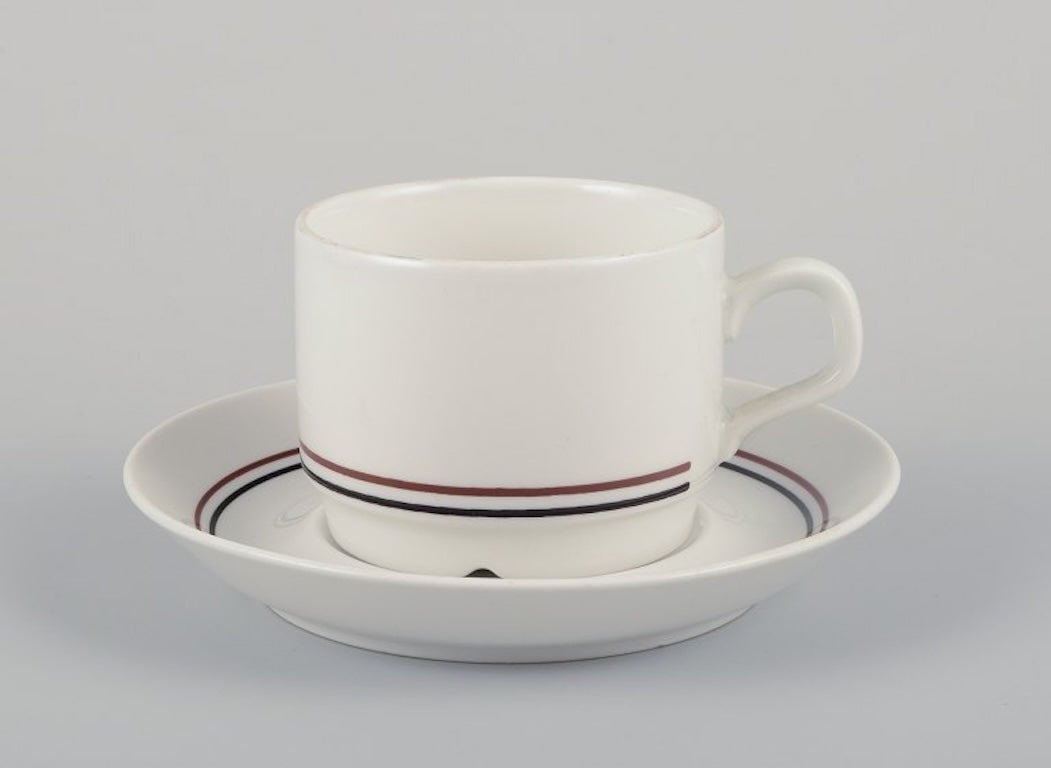 Rorstrand, Sweden. Coffee service in glazed porcelain consisting of four coffee cups, four saucers, - 3