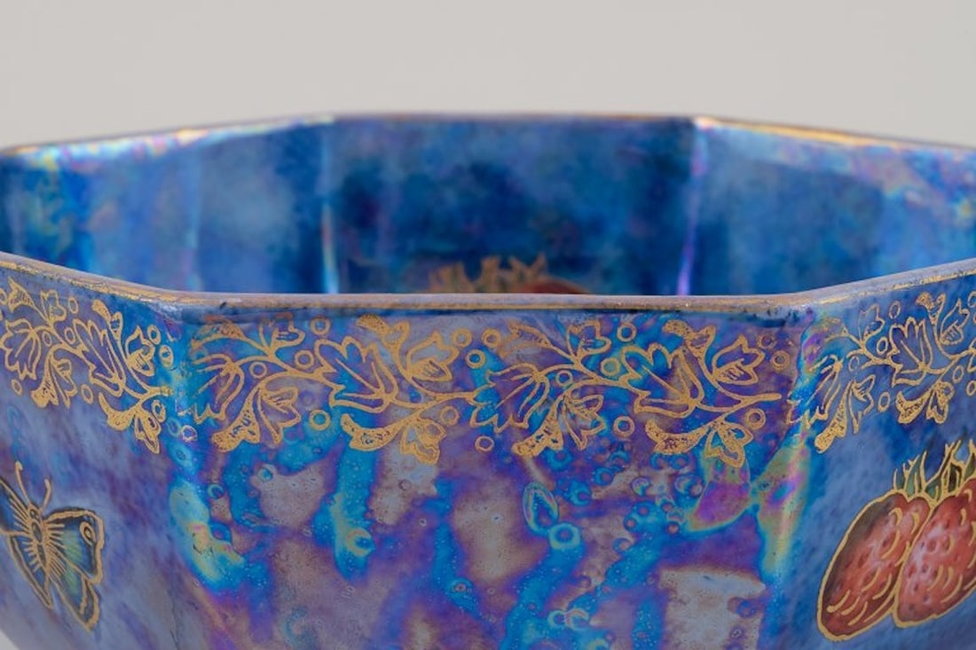 Rosenthal, Germany. Octagonal porcelain bowl with glossy luster glaze. 1930s/40s. - 7