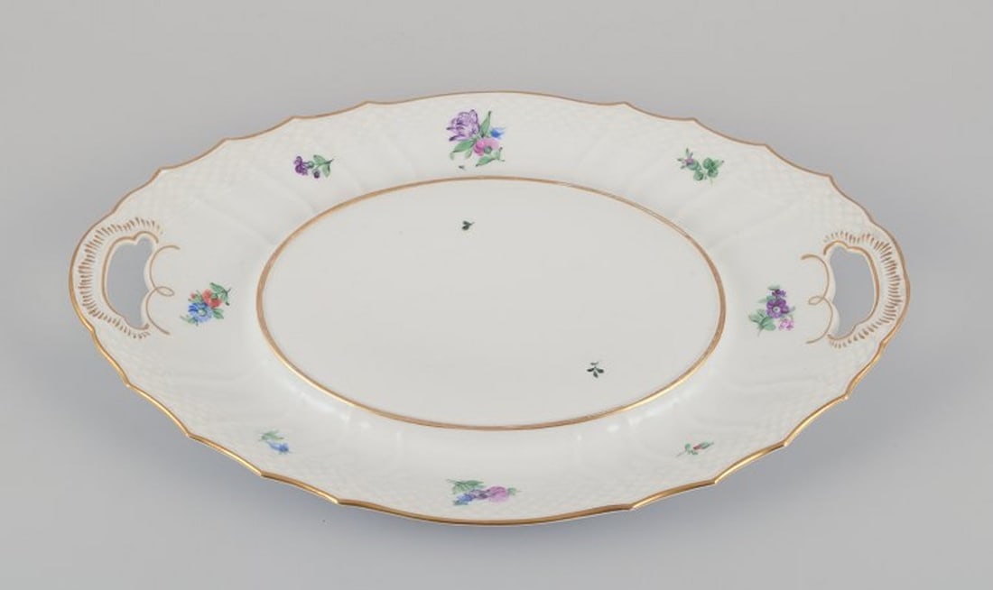 Royal Copenhagen Saxon Flower. Large lidded porcelain soup tureen. Early 1900s. - 7