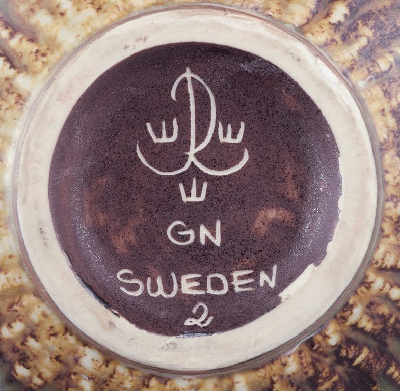 Gunnar Nylund for Rorstrand, Sweden. Ceramic bowl with birch tree glaze. Mid-20th century. - 7