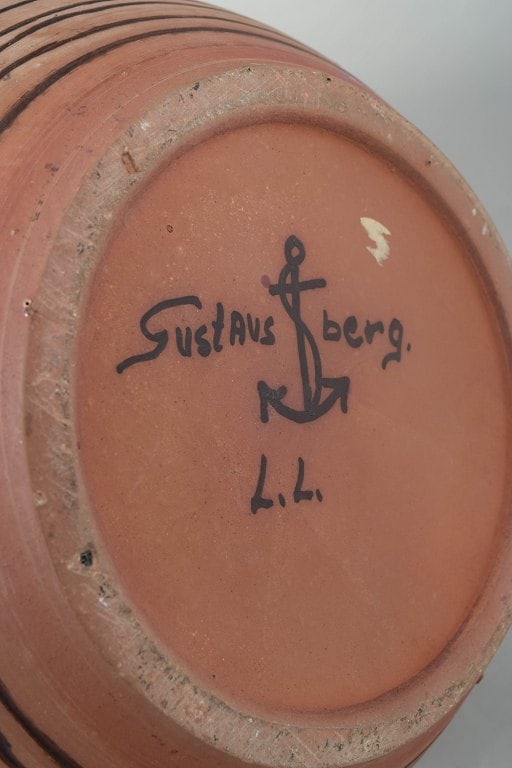 Lisa Larson for Gustavsberg, Sweden. Large stoneware floor vase a€ Granadaa€ with - 4