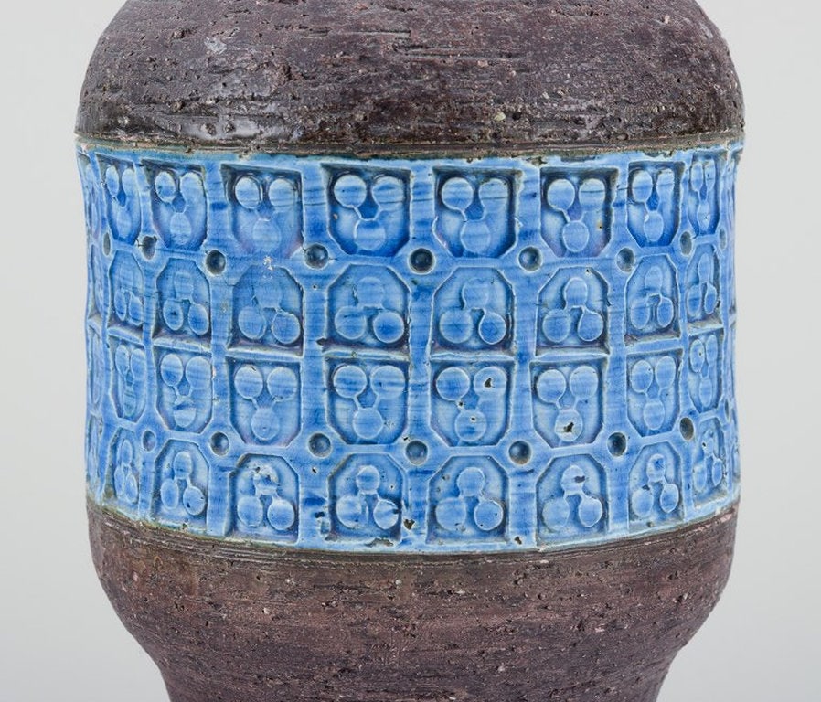 Aldo Londi for Bitossi, Italy. Large vase in Rimini blue glazed ceramic. 1960s. - 2