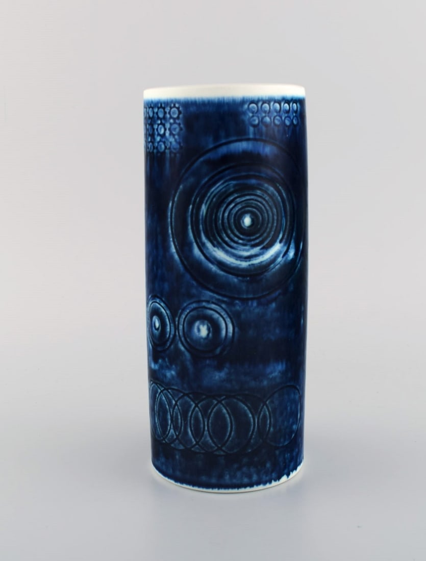 Olle Alberius for Rorstrand. Sarek vase in hand-painted glazed ceramics. Swedish design, 1960s / - 2